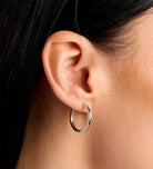 Classic Large Hoops in Silver