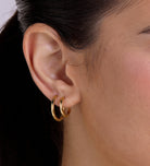 Classic Medium Hoops in Gold