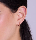 Classic Medium Hoops in Silver