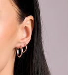 Classic Medium Hoops in Silver