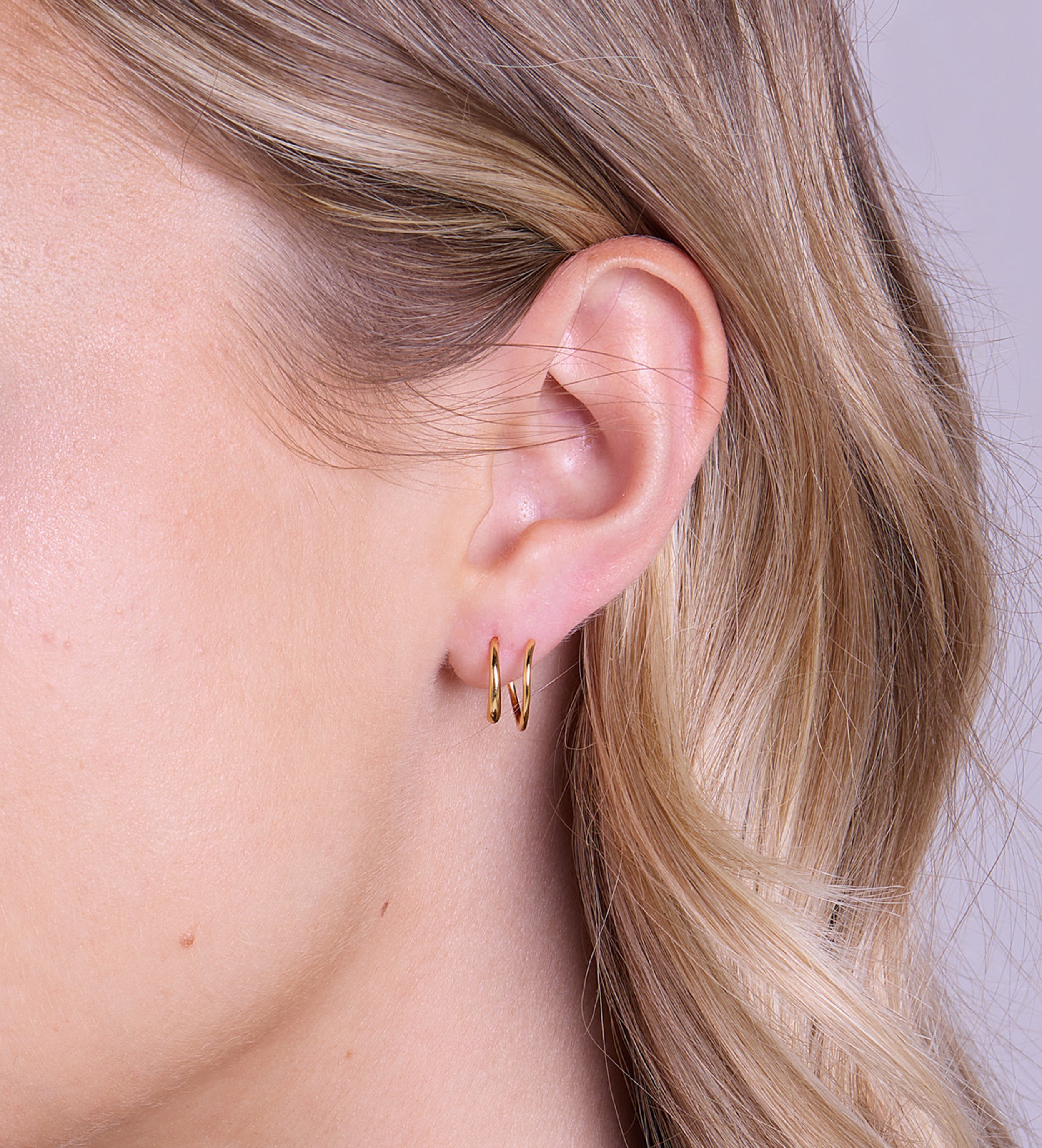 Spiral Hoops in Gold