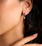 Stella Teardrop Huggies in Silver