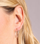 Thin Large Hoops in Silver