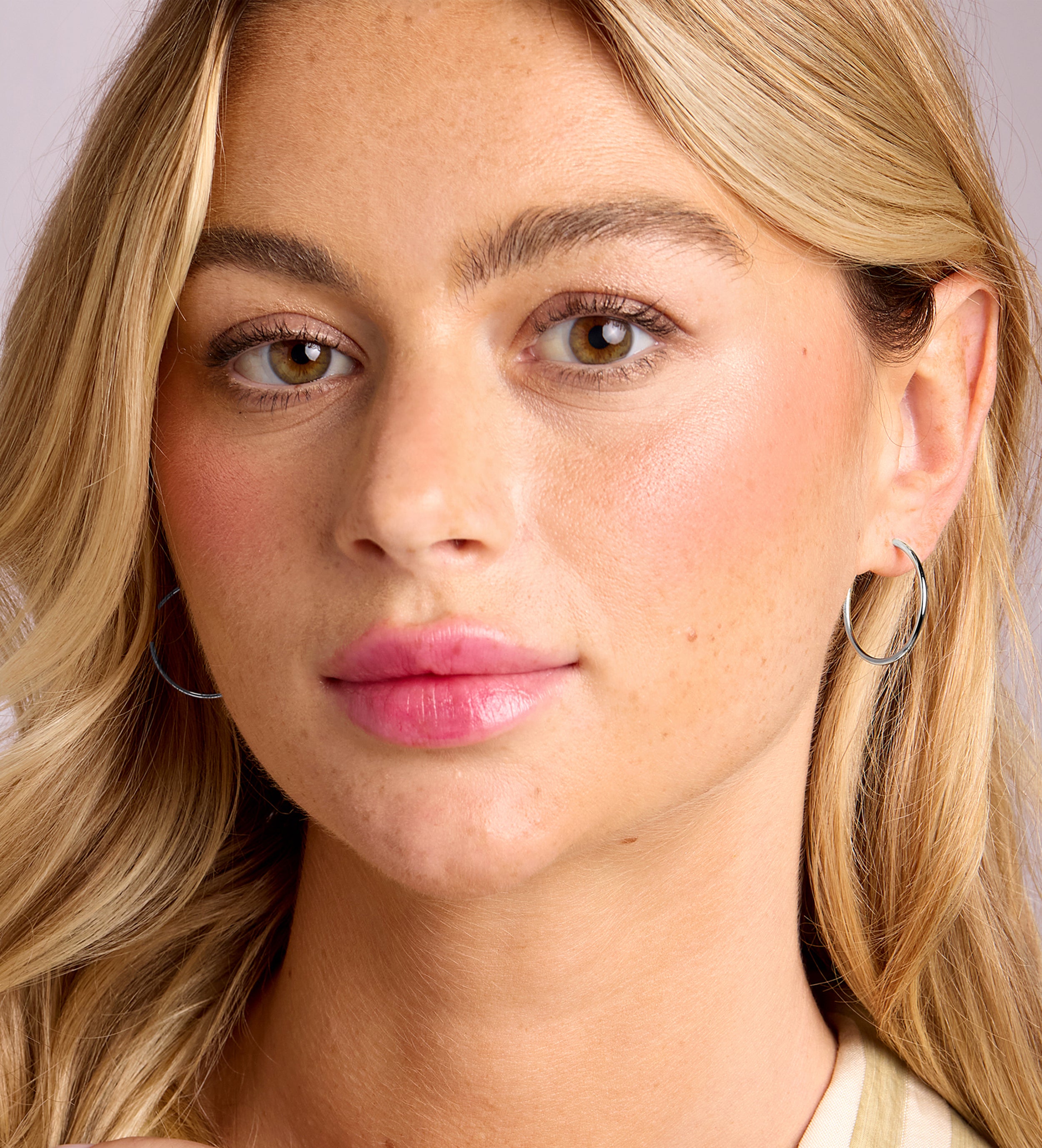 Thin Large Hoops in Silver