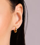 Tube Huggie Hoops in Gold