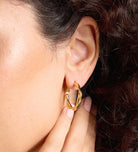 Twisted Hoop Earrings in Gold