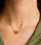 Two Rings Necklace in Gold