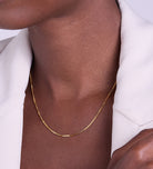 Box Chain Necklace in Gold