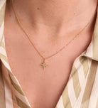 Celeste Starburst Necklace in Gold