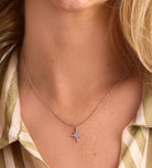 Celeste Starburst Necklace in Silver