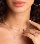 Celeste Starburst Necklace in Silver