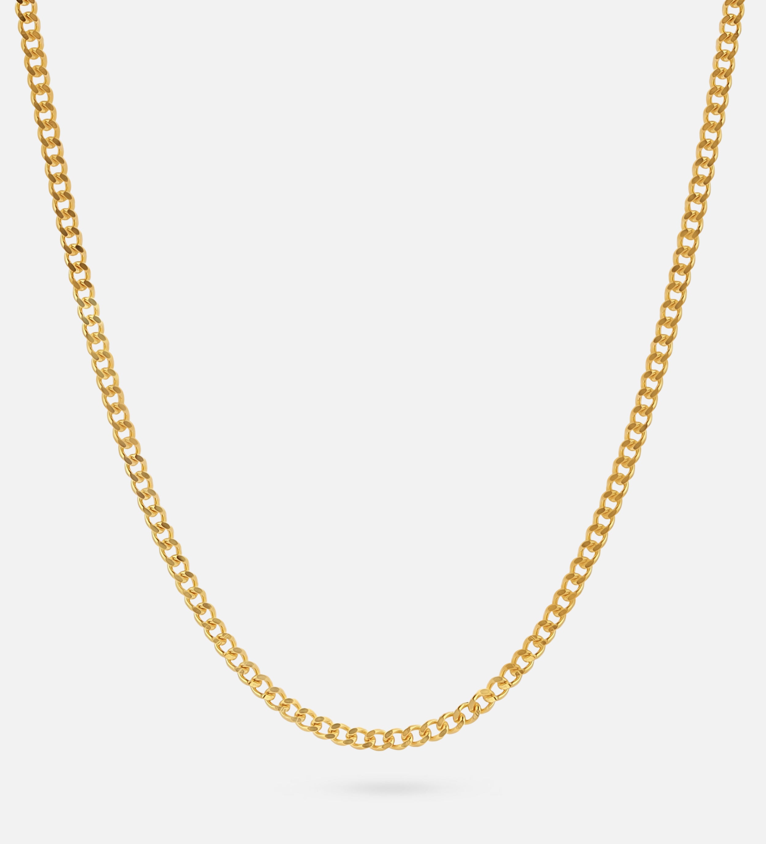 Curb Chain Necklace in Gold