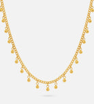 Dangling Dotted Choker in Gold