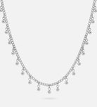 Dangling Dotted Choker in Silver