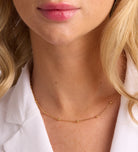 Dotted Chain Necklace in Gold