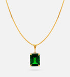 Emerald Cut Pendant Necklace in Gold