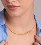 Figaro Chain Necklace in Gold