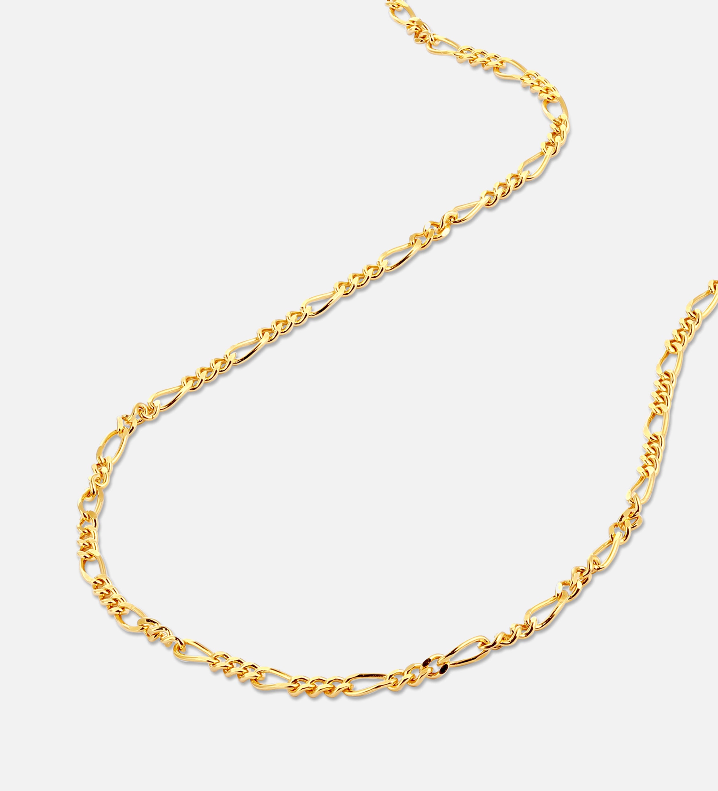 Figaro Chain Necklace in Gold