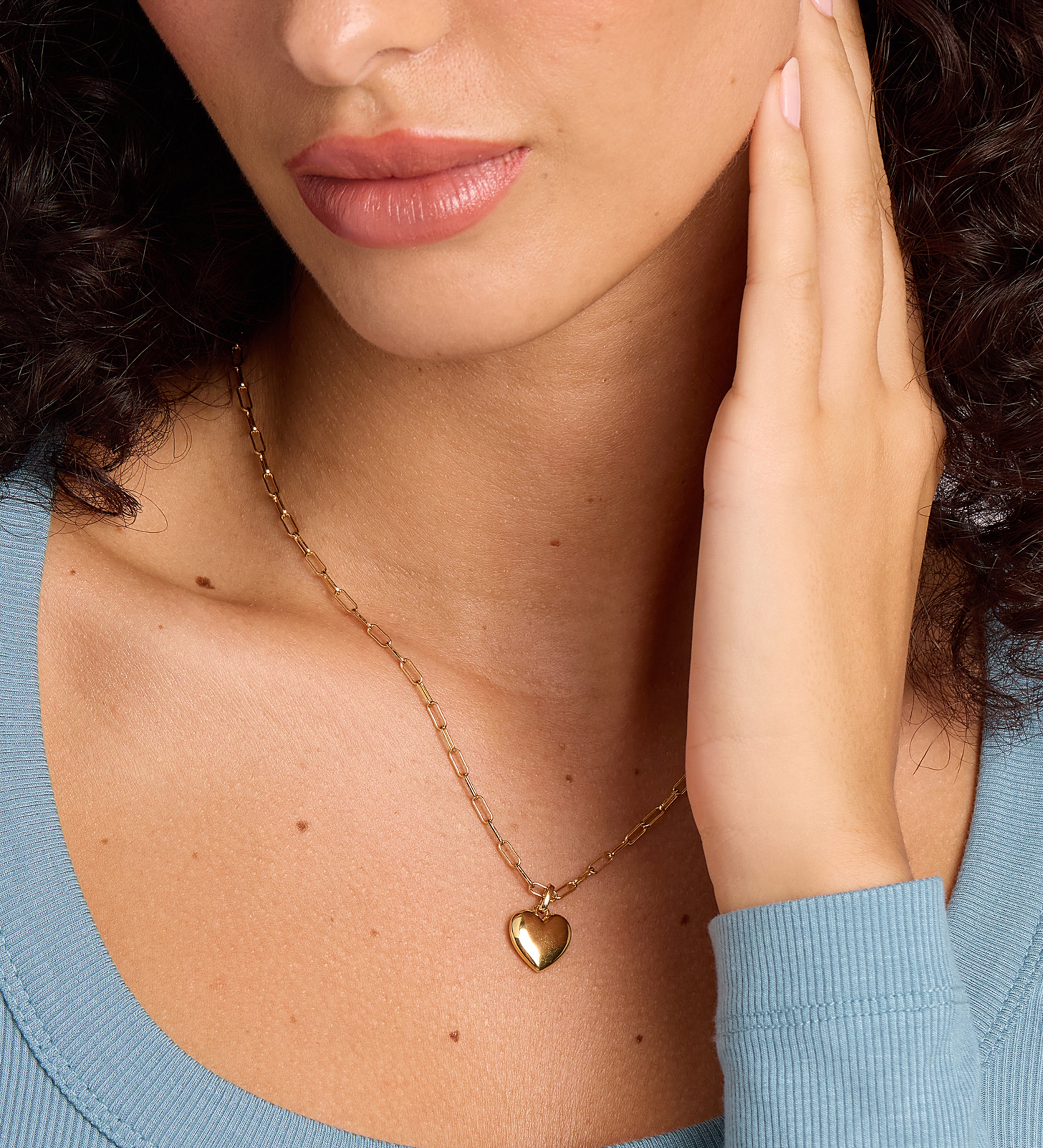 Heart Necklace in Gold