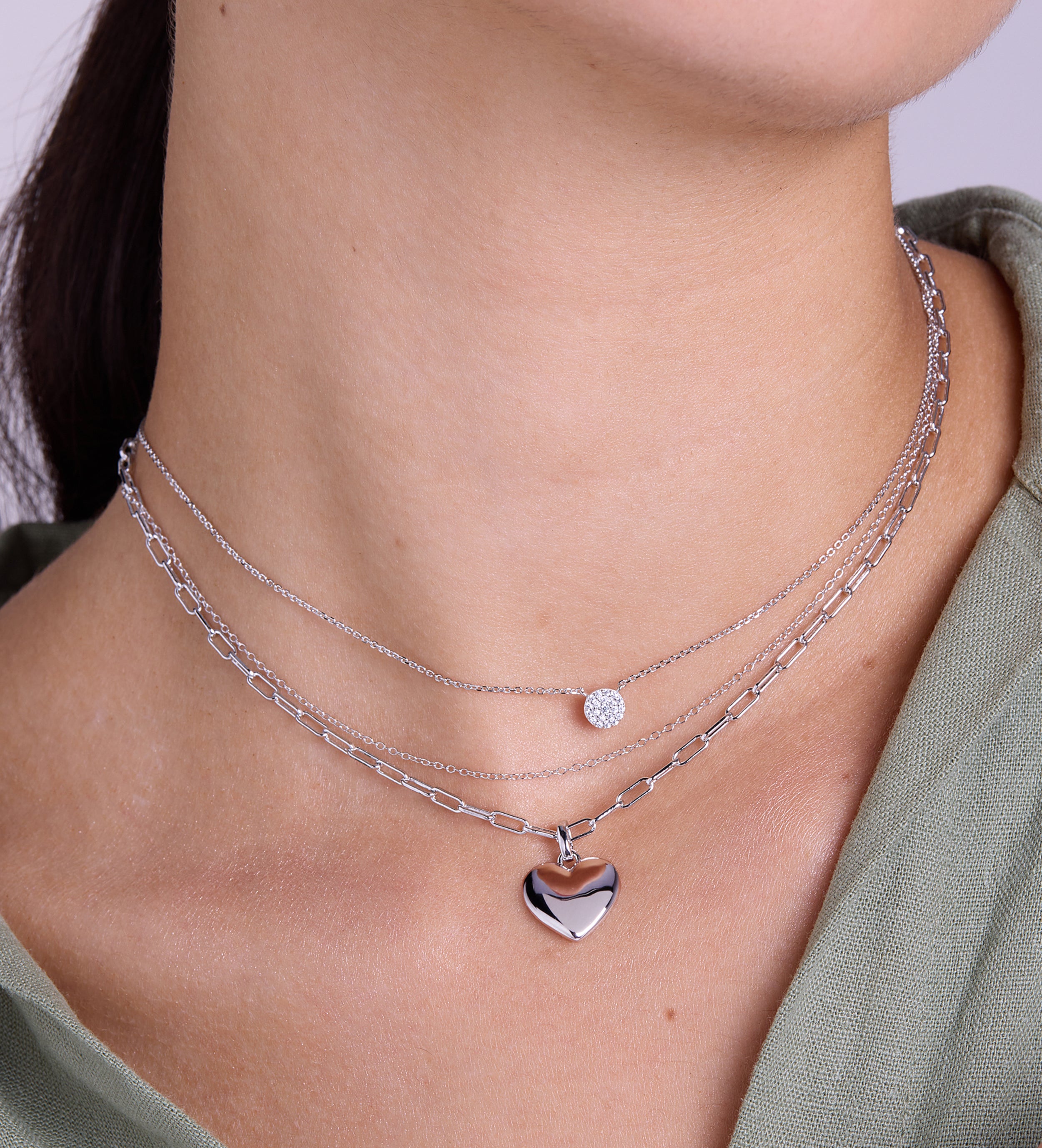 Heart Necklace in Silver