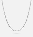 Herringbone Necklace in Silver