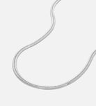 Herringbone Necklace in Silver