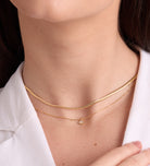 Herringbone Necklace in Gold