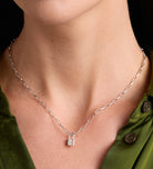 Lock Necklace in Silver