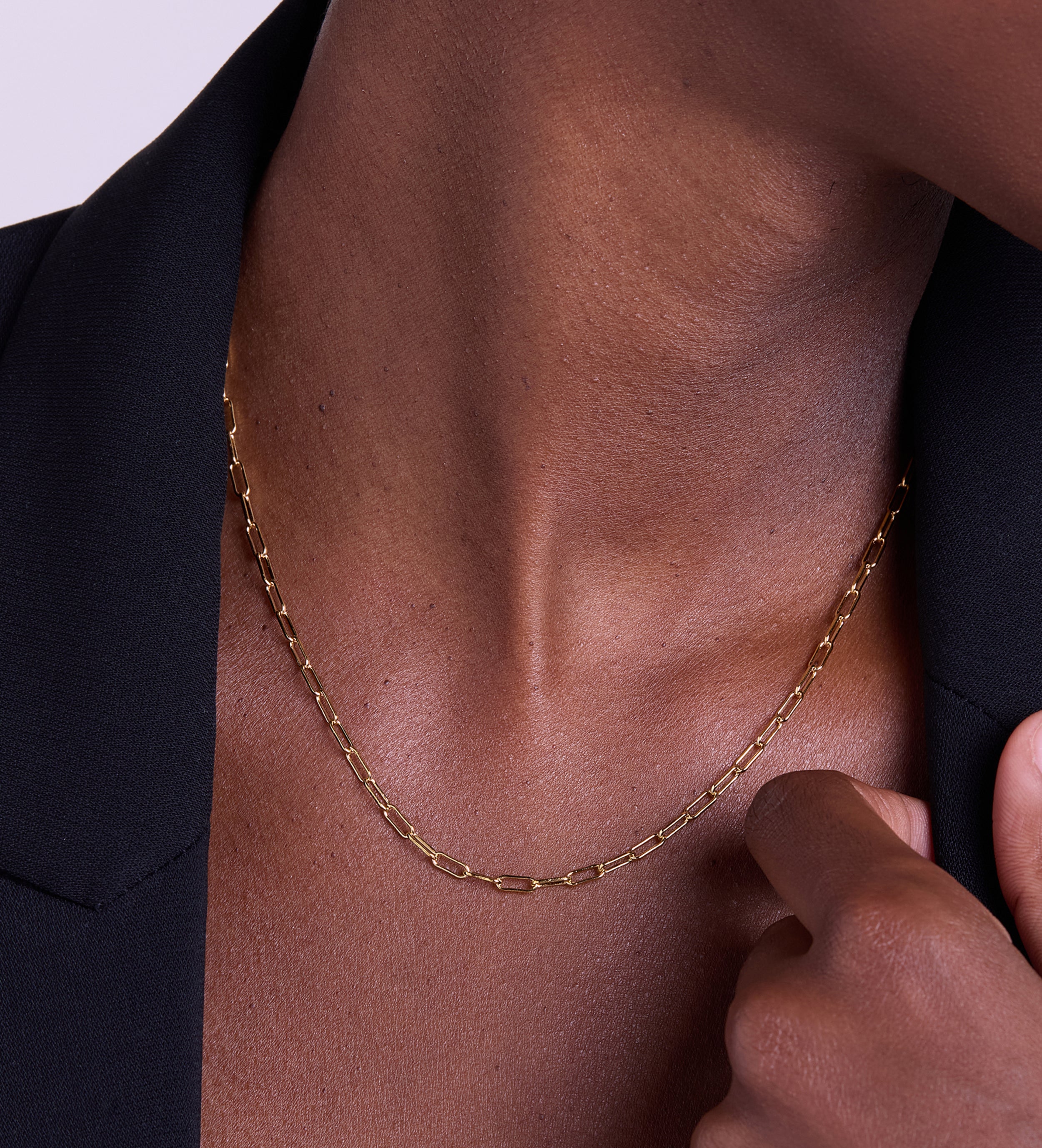 Paperclip Necklace in Gold