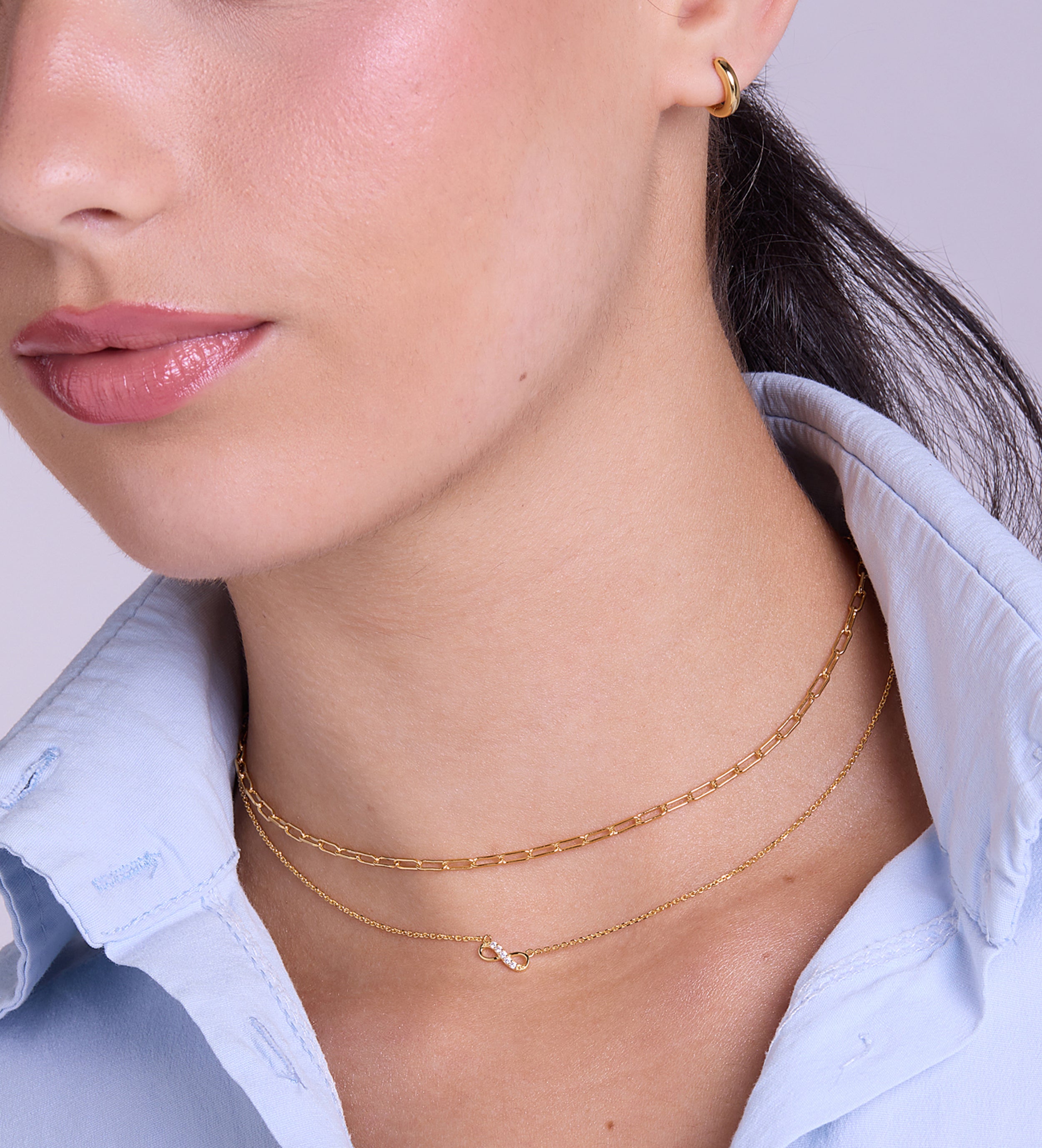 Paperclip Necklace in Gold