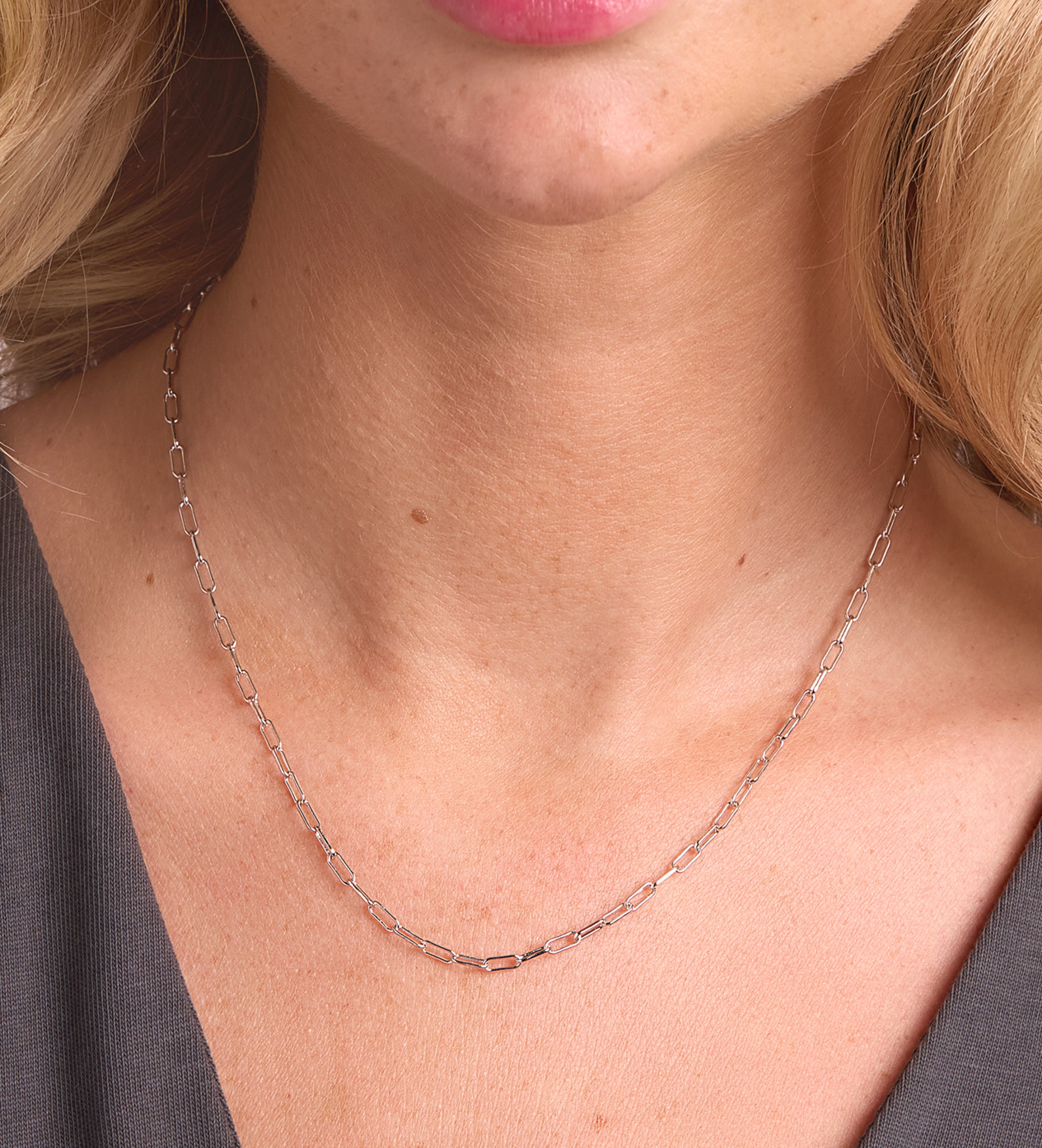 Paperclip Necklace in Silver