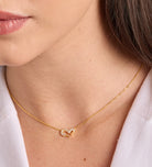 Pave Heart Silhouette Necklace in Gold