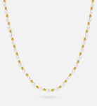 Pearl Beaded Necklace in Gold