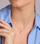 Pearl Pendant Necklace in Gold