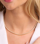 Tennis Necklace in Gold