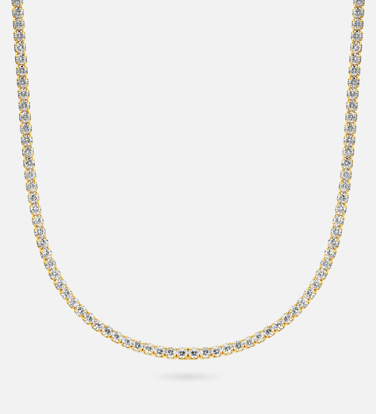 Tennis Necklace in 18k Gold Plating on 925 Silver - Ash & Harry