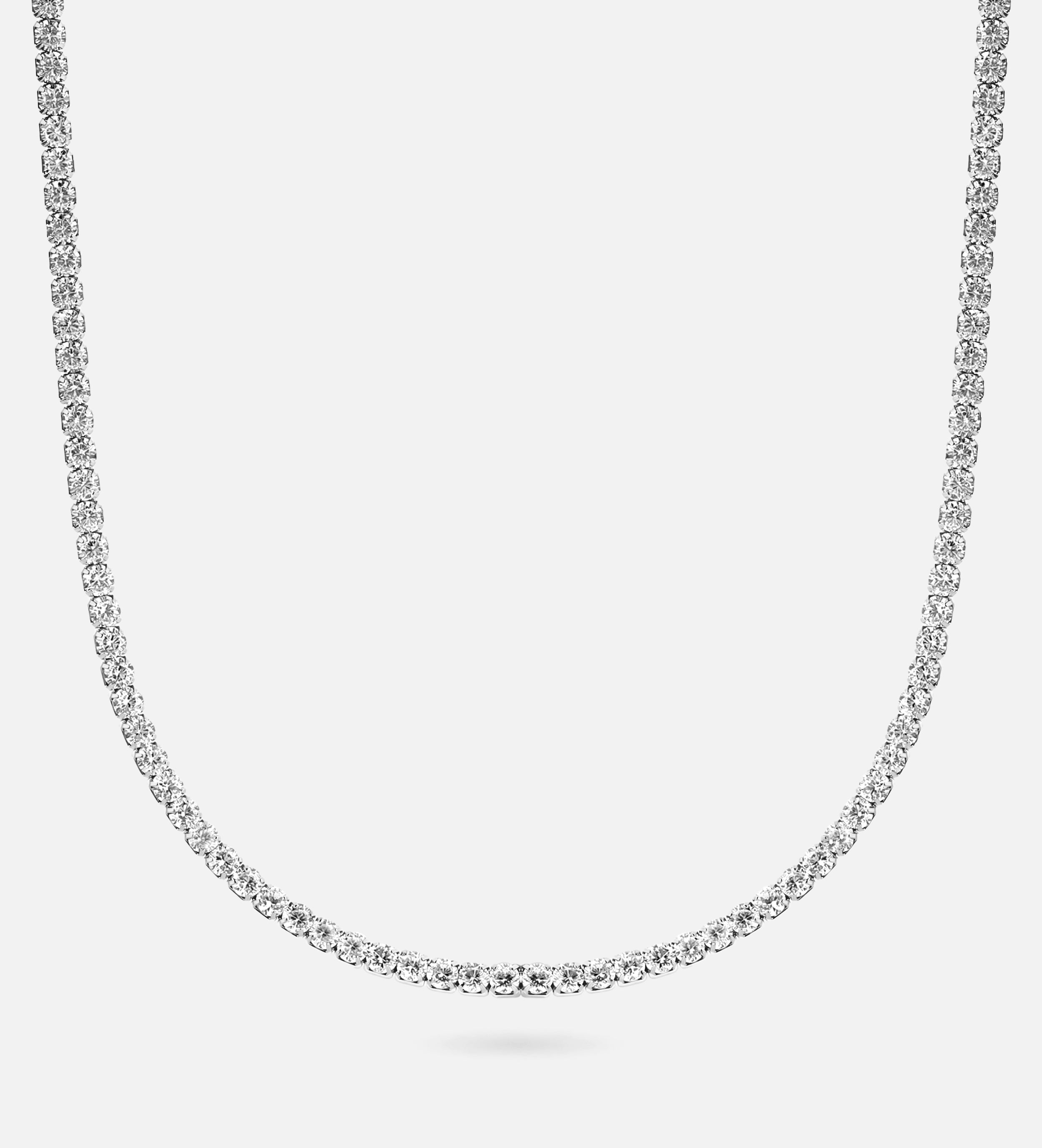 Tennis Necklace in Silver