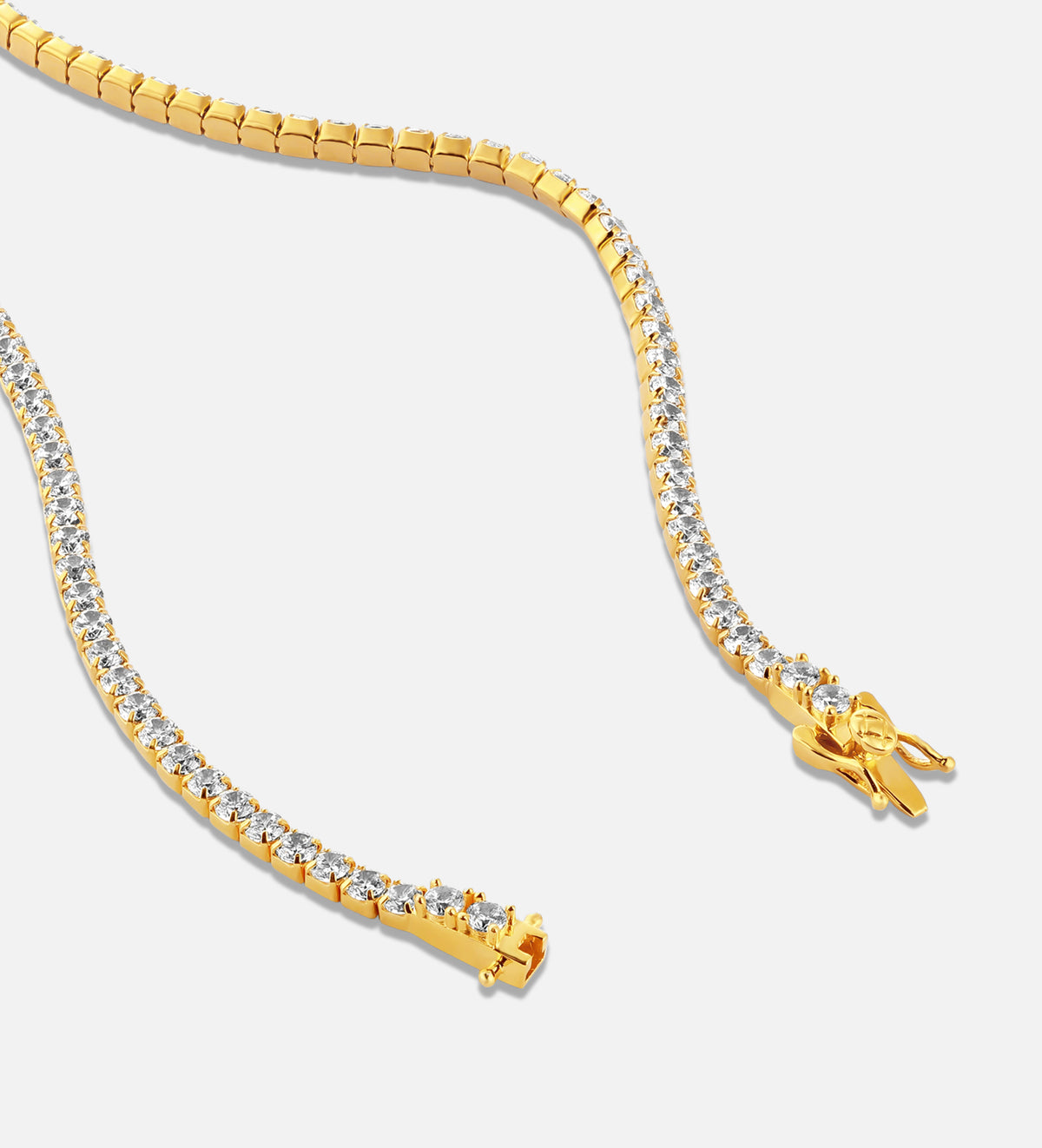 Tennis Necklace in 18k Gold Plating on 925 Silver - Ash & Harry