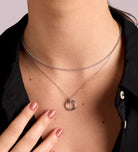 Triple Ring Necklace in Silver