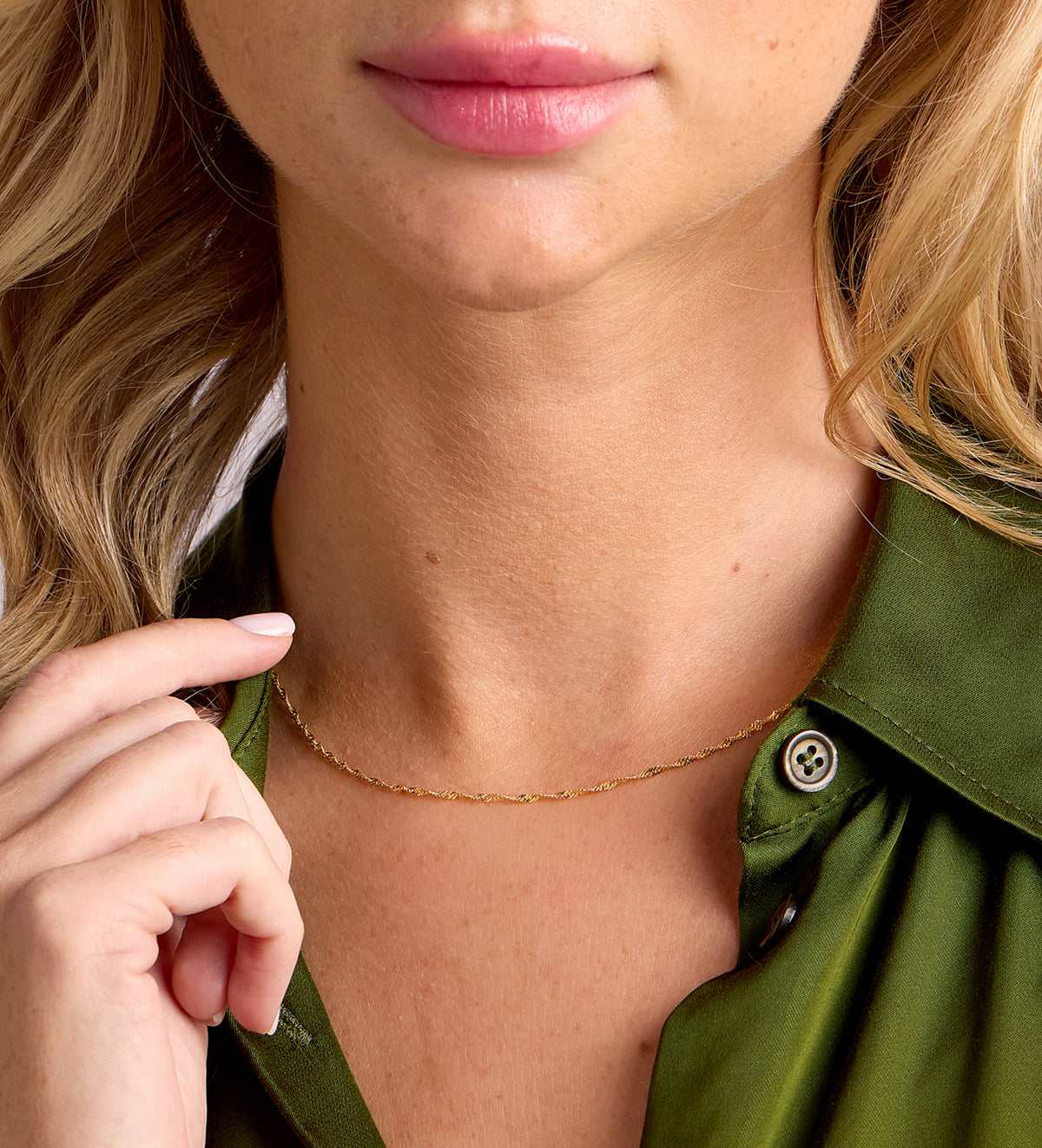 Twist Chain Necklace in 18k Gold Plating on 925 Silver - Ash & Harry