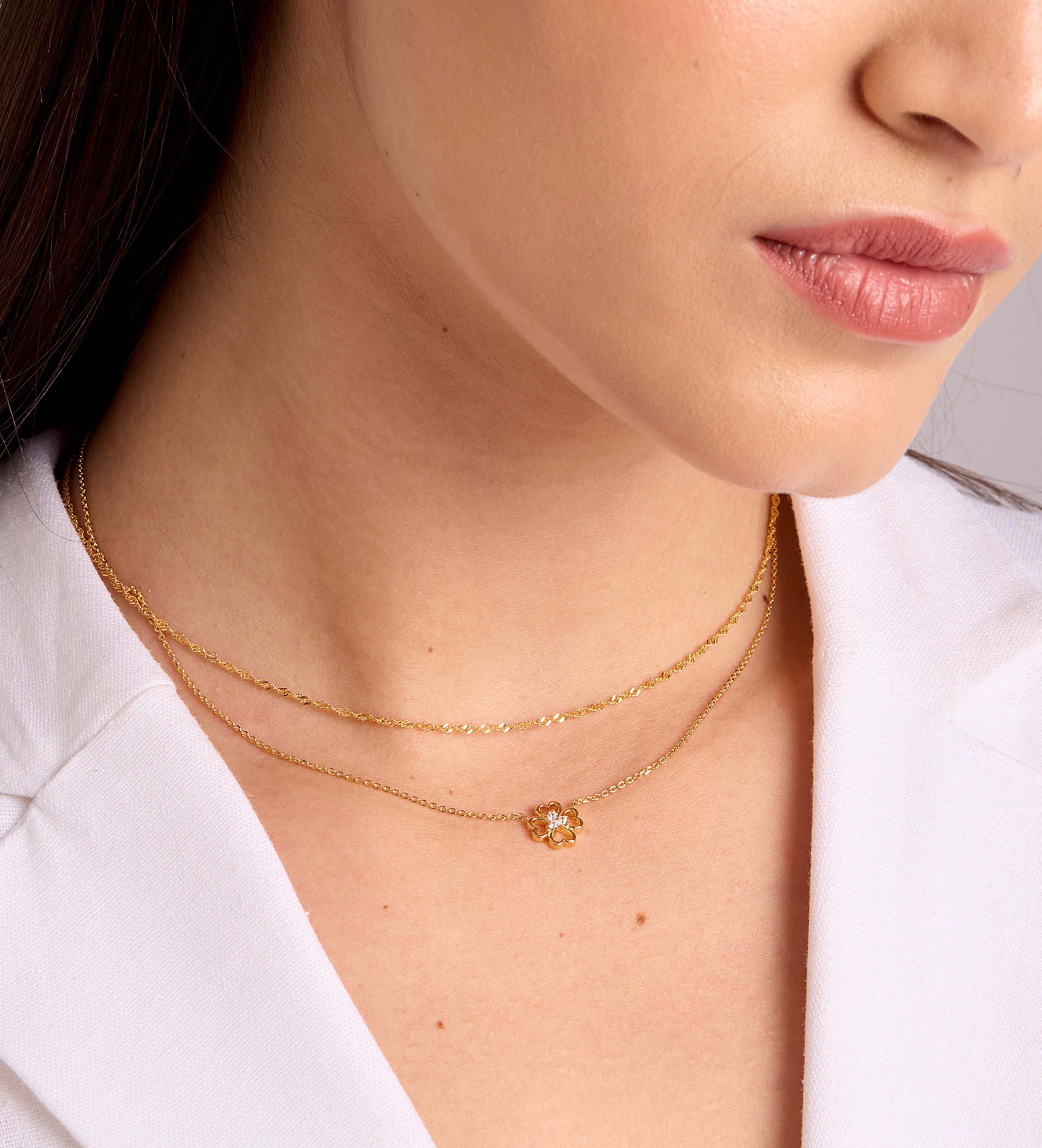 Twist Chain Necklace in Gold