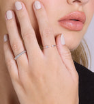 Two Stone Open Bezel Ring in Silver