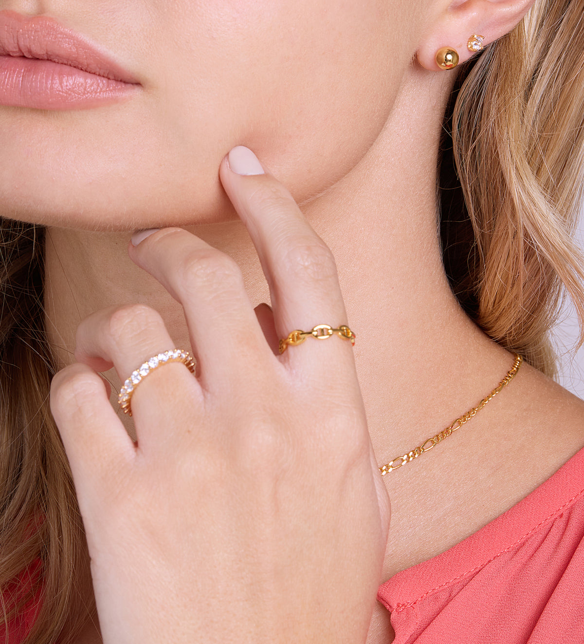 Chained Ring in 18k Gold Plating on 925 Silver - Ash & Harry
