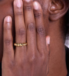 Thin Croissant Ring in Gold