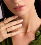 Double Band Solitaire Ring in Gold