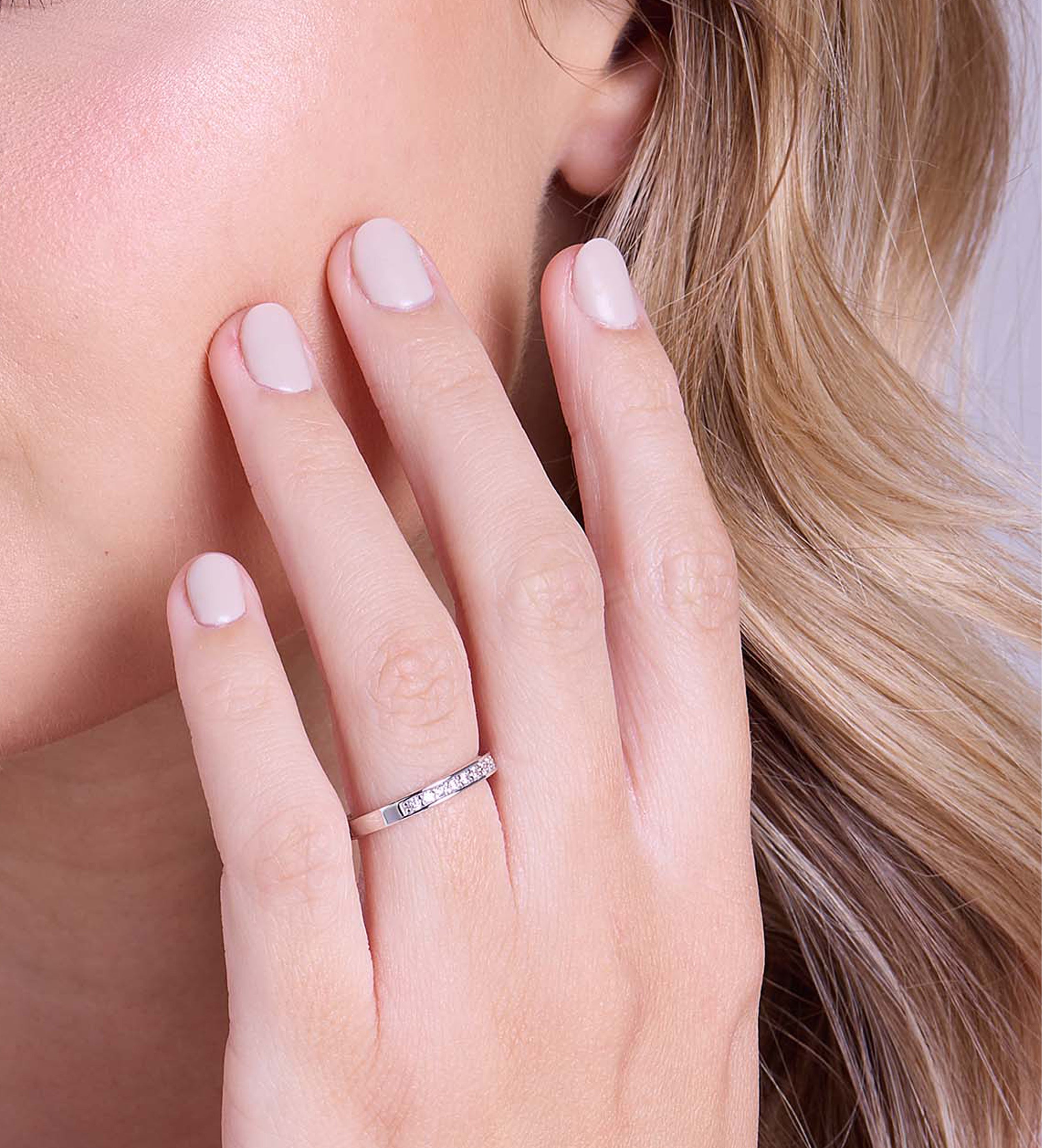 Half Infinity Band in Silver