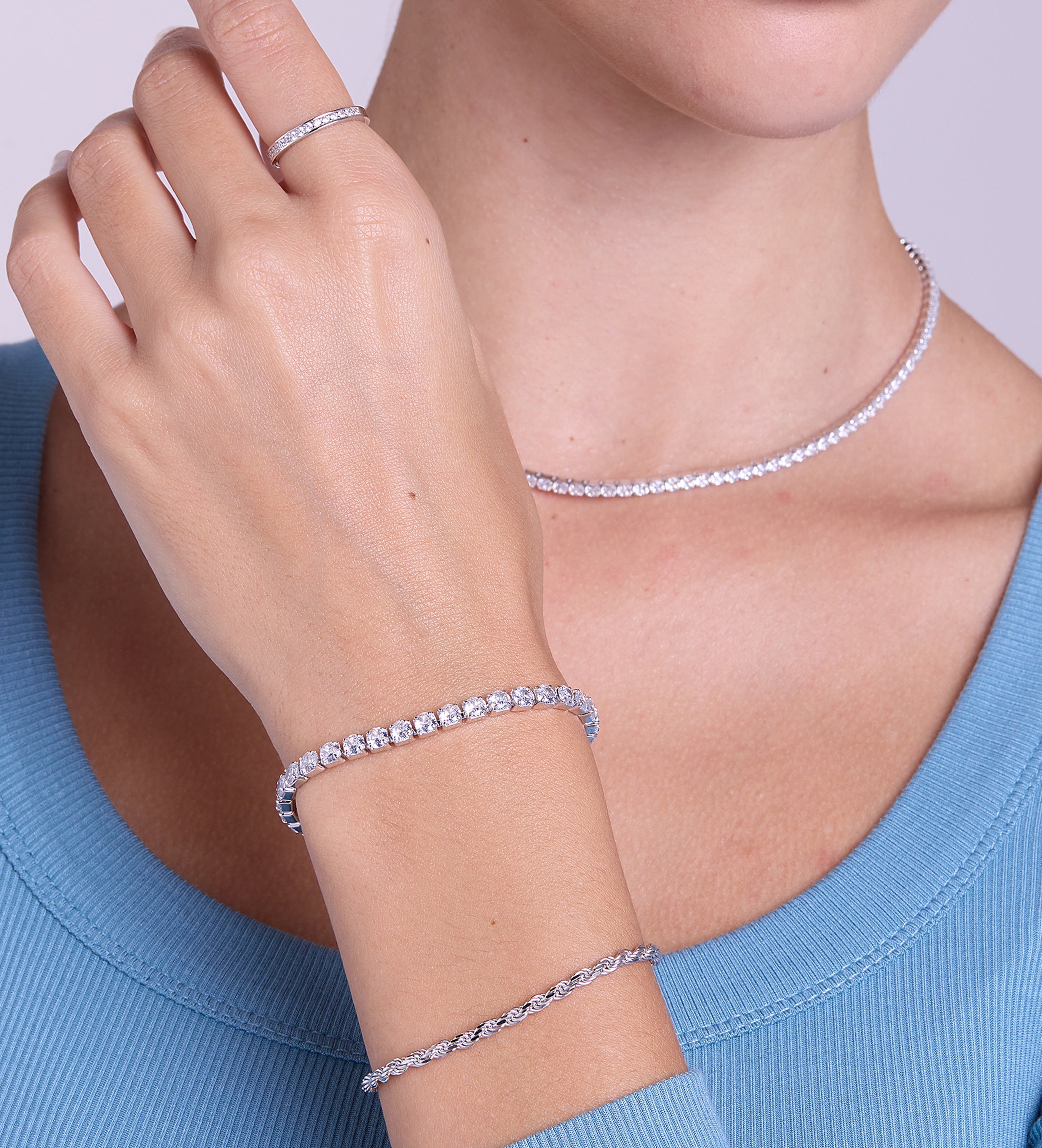 Half Infinity Band in Silver