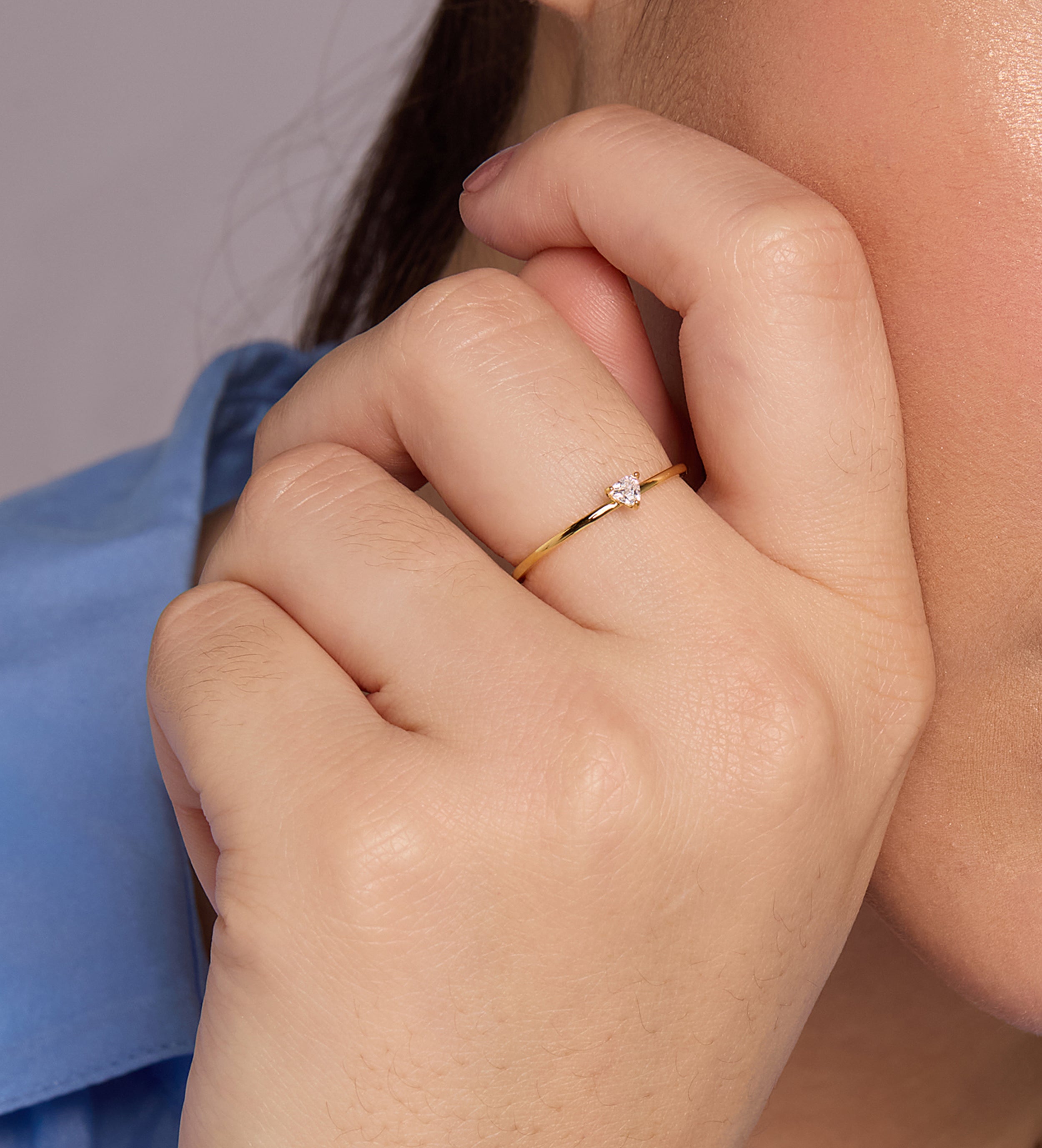 Luna Stacker Ring in Gold