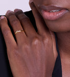 Mini Infinity Pave Ring in Gold