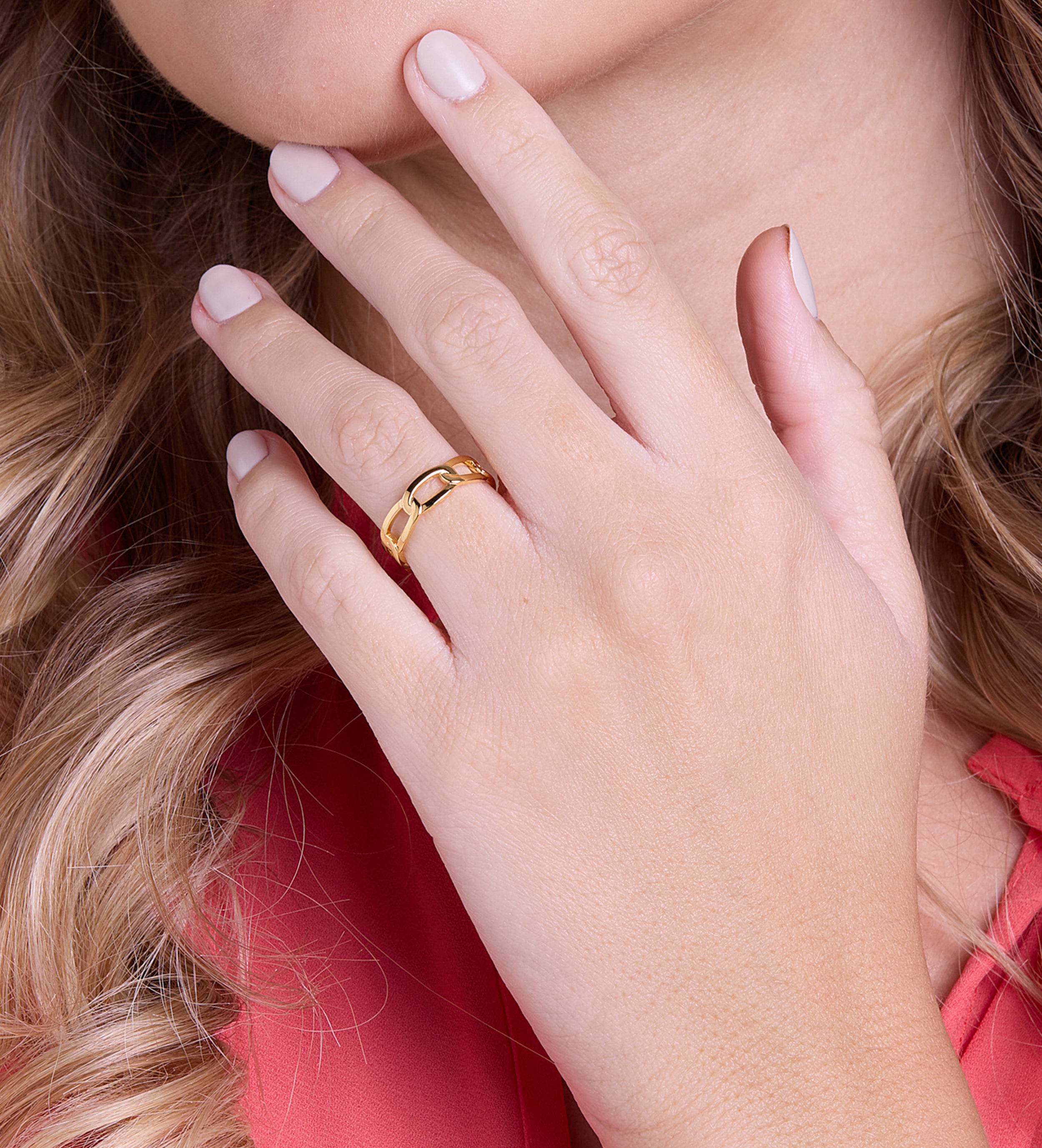 Paperclip Ring in Gold